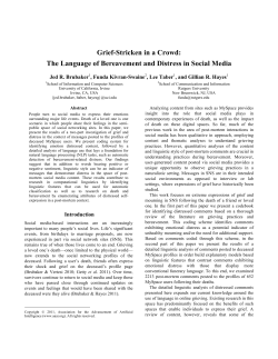 Grief-Stricken in a Crowd - Social Media Information Lab