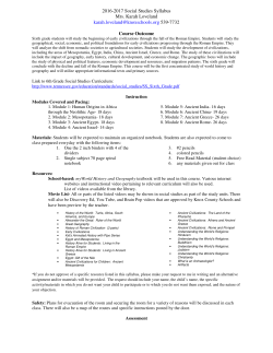 2016-2017 Social Studies Syllabus Mrs. Karah Loveland karah