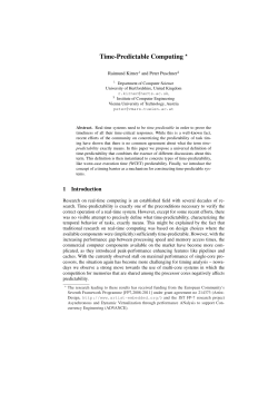 Time-Predictable Computing.