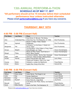 see the schedule!