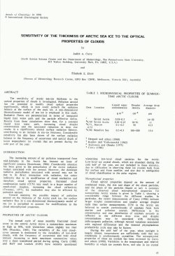 sensitivity of the thickness of arctic sea ice to the optical properties of