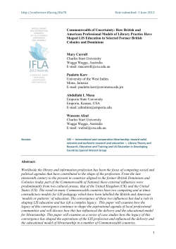 Commonwealth of Uncertainty: How British and American