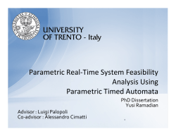 Parametric Real-Time System Feasibility Analysis Using Parametric