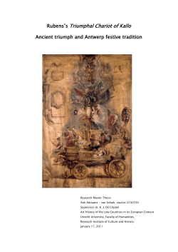 Rubens‟s Triumphal Chariot of Kallo