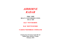 "Airborne Radar" by F/O James Sands, RCAF