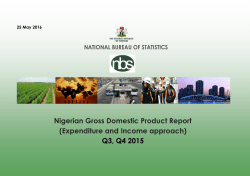 Nigerian Gross Domestic Product Report (Expenditure and Income