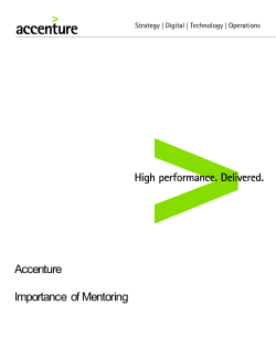 Accenture Importance of Mentoring
