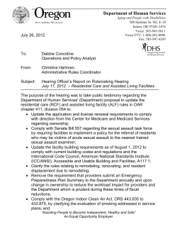 hearing comments - LeadingAge Oregon