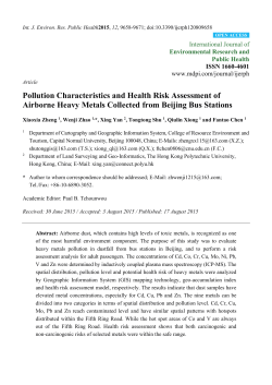 Pollution Characteristics and Health Risk Assessment of Airborne