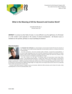 What is the Meaning of All Our Research and Creative Work?