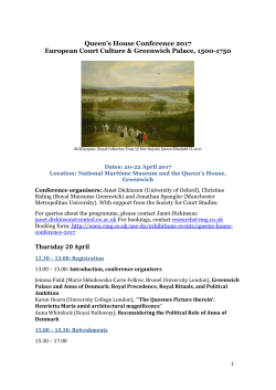 Queen`s House Conference 2017 European Court Culture