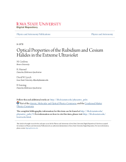 Optical Properties of the Rubidium and Cesium Halides in the