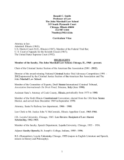 Full Curriculum Vitae - John Marshall Law School