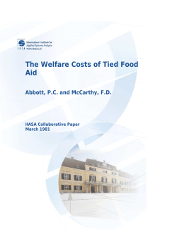 The Welfare Costs of Tied Food Aid