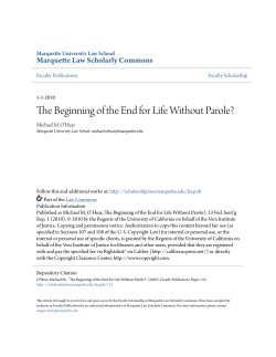 The Beginning of the End for Life Without Parole?