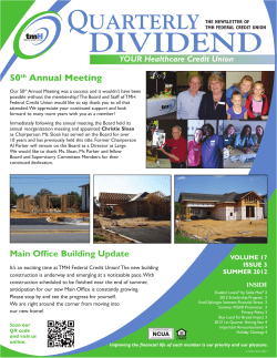 3Q Summer - TMH Federal Credit Union