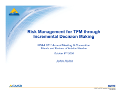 Risk Management for TFM through Incremental Decision Making