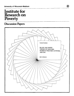 Discussion Papers - Institute for Research on Poverty