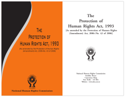 The Protection of Human Rights Act, 1993