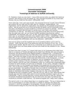 Commencement 2009 Journalist Ted Koppel