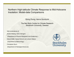 Northern high-latitude climate response to mid-Holocene