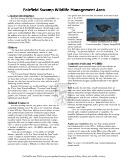 Fairfield Swamp - Vermont Fish and Wildlife