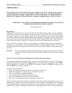 guidelines to searching for mosquito breeding