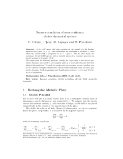 Numeric simulation of some stationary electric dynamical systems C