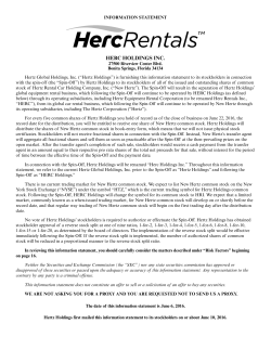 herc holdings inc. - Hertz
