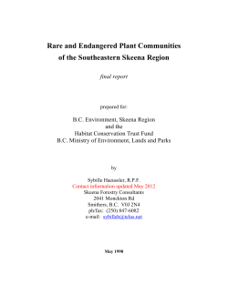Rare and Endangered Plant Communities