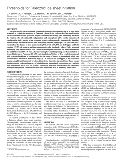 Thresholds for Paleozoic ice sheet initiation