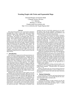 Tracking People with Twists and Exponential Maps