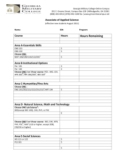 Hours Remaining - Georgia Military College