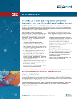 Accurate, up-to-date global regulatory compliance information plus