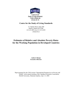 Estimates of Relative and Absolute Poverty Rates for the Working