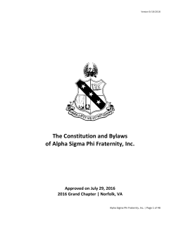 2016 Constitution and Bylaws