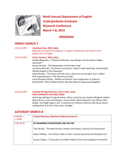 Ninth Annual Department of English Undergraduate