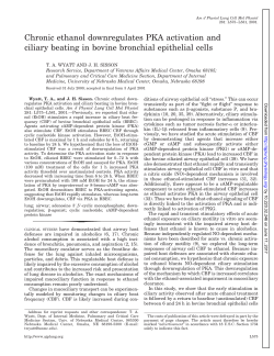 Chronic ethanol downregulates PKA activation - AJP-Lung