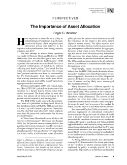 The Importance of Asset Allocation