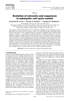 Evolution of networks and sequences in eukaryotic cell cycle control