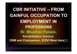 cbr initiative – from gainful occupation to employment in professions