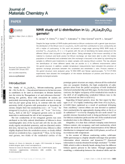 NMR study of Li distribution in Li7&minus;xHxLa3Zr2O12