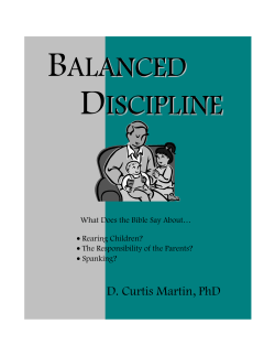 balanced discipline - New Testament Baptist Church
