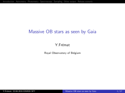 Massive OB stars as seen by Gaia