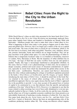 From the Right to the City to the Urban Revolution