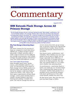 IBM Extends Flash Storage Across All Primary