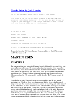 Martin Eden, by Jack London