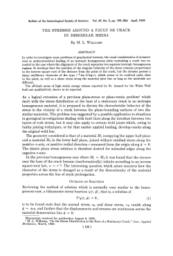 THE STRESSES AROUND A FAULT OR