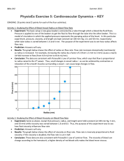 PhysioEx Exercise 5: Cardiovascular Dynamics – KEY