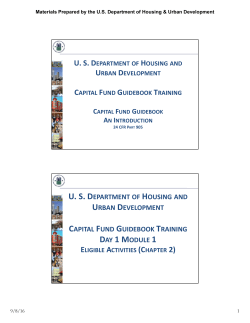 HUD Capital Fund Program Training